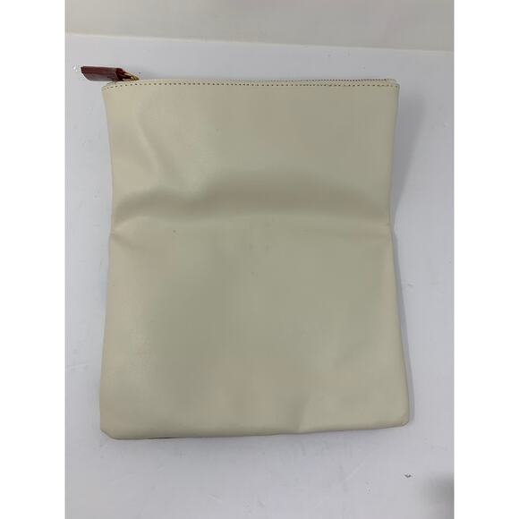 Rachel Pally Reversible Clutch Bag Pouch Blue Floral Flowers Yellow Zipper White - Picture 2 of 5